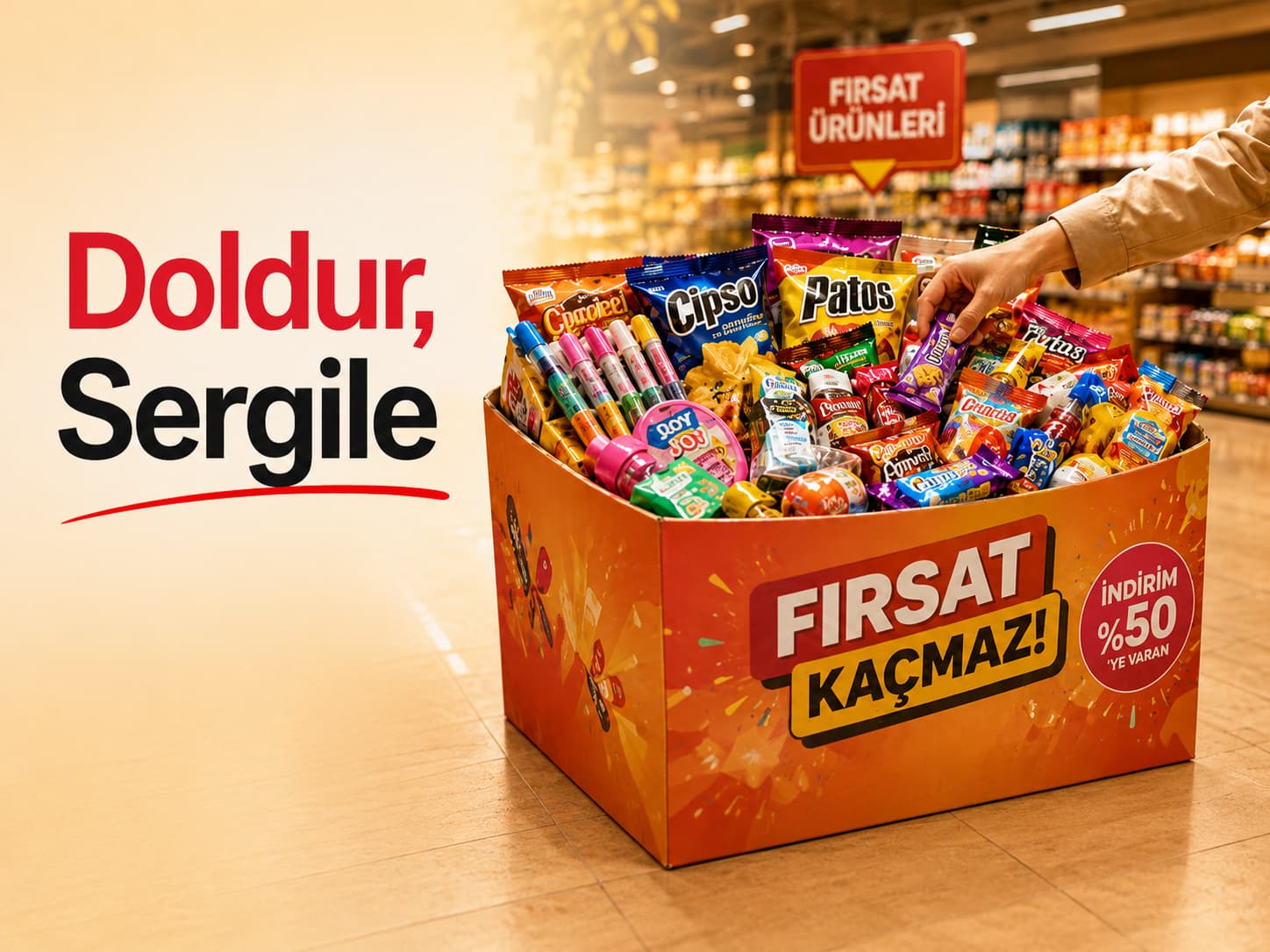 Sepet stand (karton sepet / dump bin) örneği